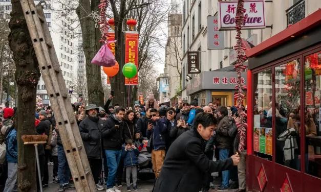 Préparatifs d'un chapelet de pétards